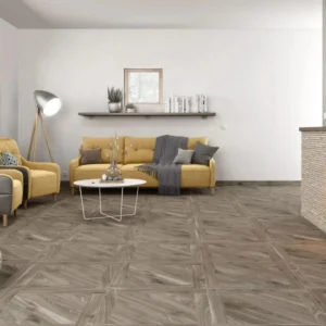 Durable Wood-Look Porcelain Tiles - Waterproof Flooring for Bedrooms & Public Areas