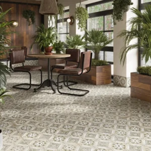 Anti-Slip Vintage Porcelain Tiles - Classic Bathroom Flooring Solution